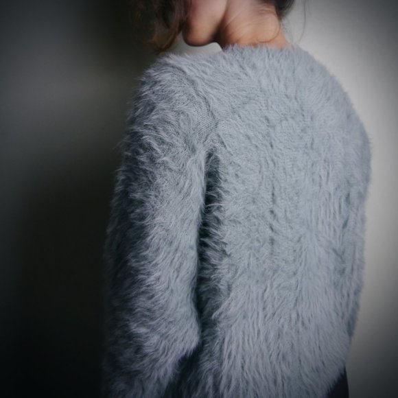 Blue Loose Fitting Fuzzy Sweater | Size XS - Picture 3 of 6